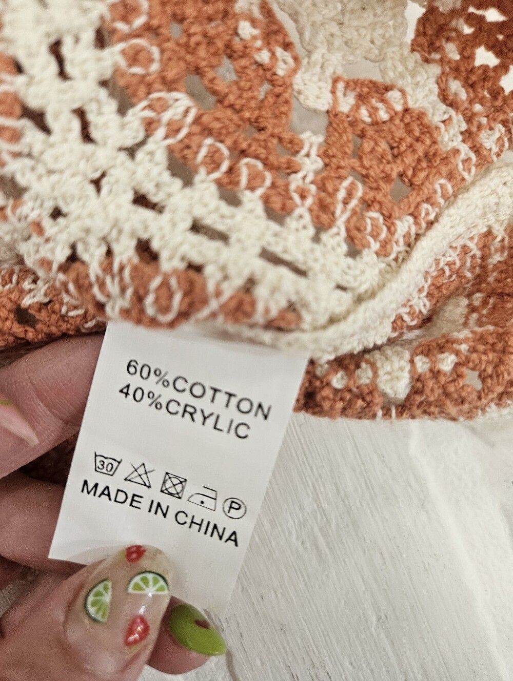Cotton Blend Crochet Top - Picture 5 of 6